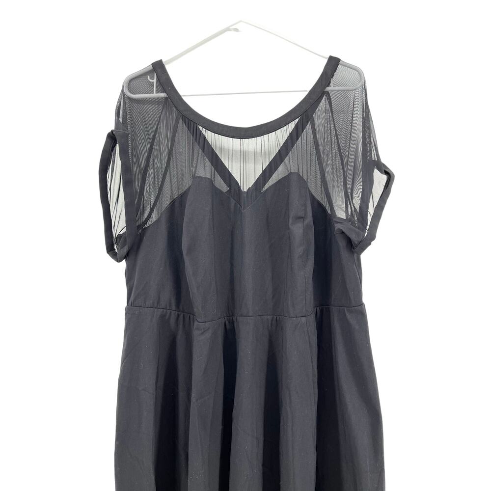 Torrid NWT Black Illusion Mesh Skater Dress Swing‎ Skirt (22) - Picture 5 of 10